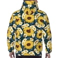 thumbnail image 7 of Fotbe Men's Hoodie with Sunflowers Pattern - Kangaroo Pocket Pullover Hooded Sweatshirt, Perfect for Daily Wear, Travel, and Home-Small, 7 of 7