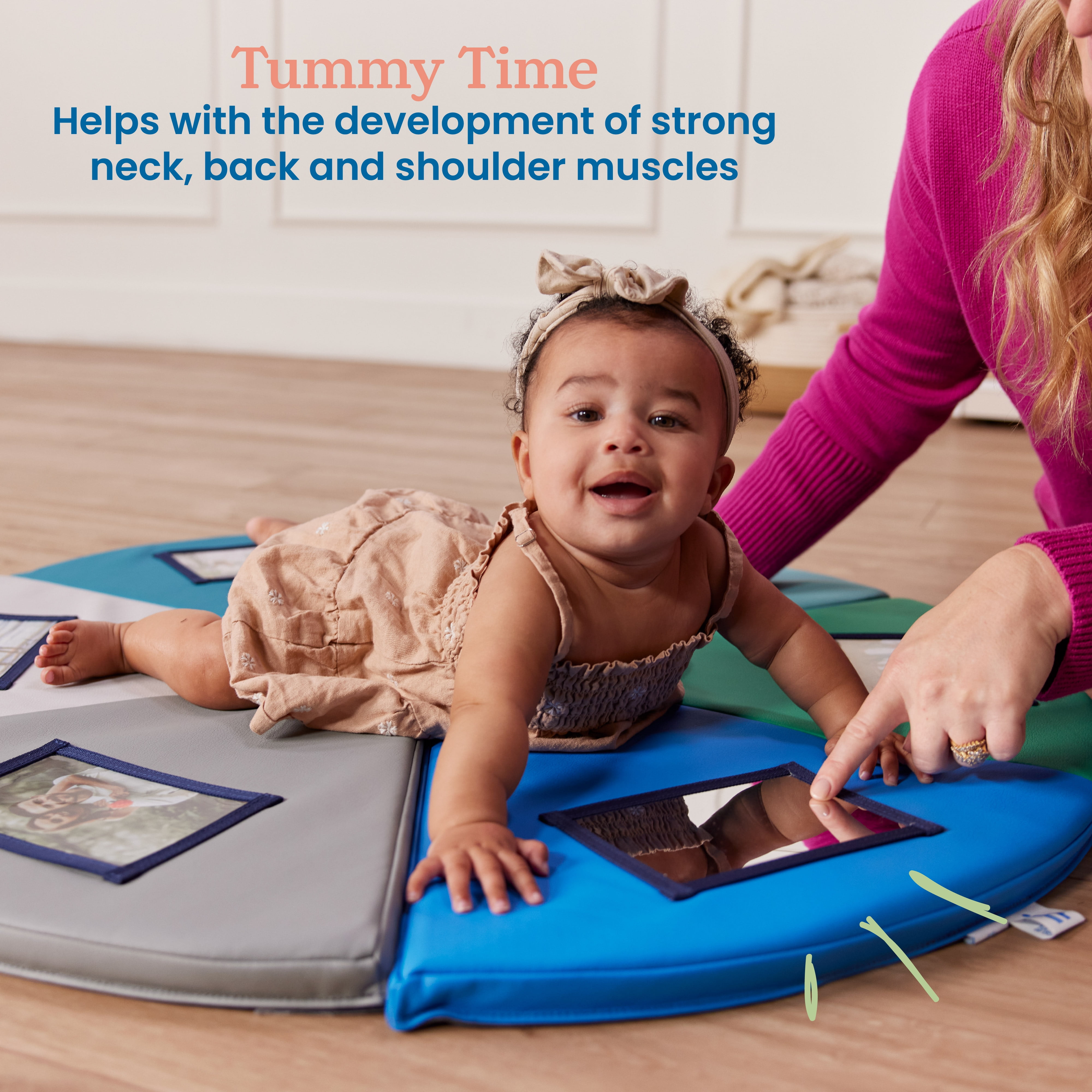 ECR4Kids SoftZone Picture Me Folding Activity Play Mat, Daycare Essentials, Contemporary