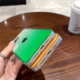 thumbnail image 4 of Compatible with iPhone 12/12 Pro Case for Women Girls,Luxury Shiny Fashion Gradient Glitter Bling Cute Clear Acrylic Plate Shockproof Case for iPhone 12/12 Pro(Gradient Green), 4 of 15
