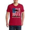 thumbnail image 2 of Wild Bobby RED Remember Everyone Deployed Until They Come Home USA Military Mens V-Neck T-Shirt, 2 of 6