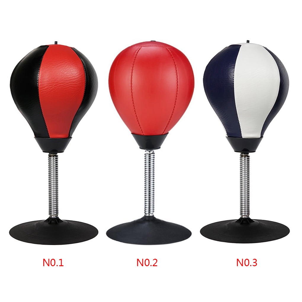 Desktop Stress Buster Table Top Punching Bag Ball Boxing Stress Relief Red Gift 