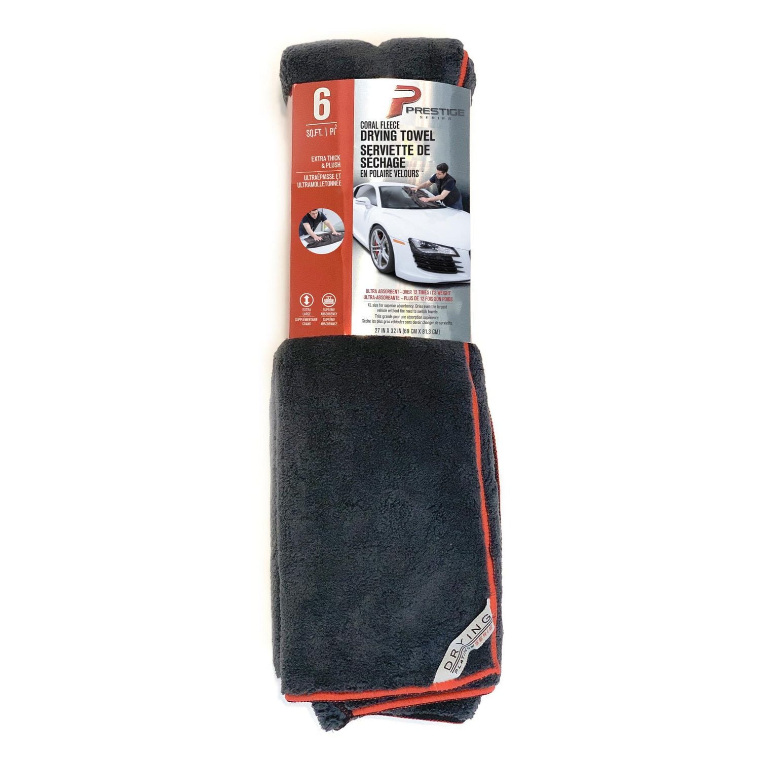 Serviette de séchage en polaire velours 6 pieds carrés