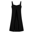 thumbnail image 6 of cfhntfmh Mini Dresses for Women Fashion Square Neck Adjustable Strap Tank Dress Baggy Summer Sleeveless Layered Dress, 6 of 6