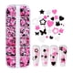 thumbnail image 2 of 12 Grids Pink Love Heart Nail Art Glitter Sequins Valentine Decoration Butterfly Star Round Flakes Manicure Supplies Accessories, 2 of 4
