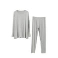 thumbnail image 2 of Itsame Sweatsuits 2pcs Sets for Womens Long Sleeved Sweatshirt and Pants Round Neck Casual Set Gray Size S, 2 of 8