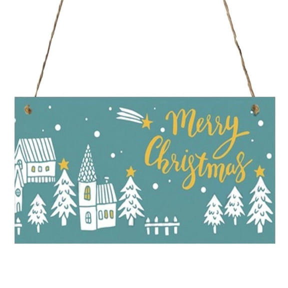 Pompotops Clearance Sales Wooden Shaped Embellishments Hanging Ornaments for Christmas Decoration