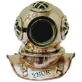 thumbnail image 3 of Brass Sea Diver Decorative Diving Helmet Desk Nautical Replica 6", 3 of 5
