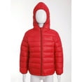 thumbnail image 3 of CHICTRY Kids Girls Winter Warm Coat Zipper Long Sleeve Puffer Jacket Hooded Down Jacket Outerwear Red 3-4, 3 of 7