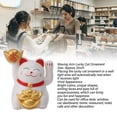 thumbnail image 4 of Riousery 2-Inch Solar Powered Waving Arm Lucky Cat Ornament, Welcoming Wealth Fortune Cat Decorative Figurine for Office Desk, Car Dashboard, and Home Decor - White Variant, 4 of 9