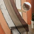 thumbnail image 5 of Burnt Orange Sheer Curtains 63 Inches Length 2 Panels Set, Window Sheer Curtains for Living Room/Bedroom, Farmhouse Wood Grain Brown Vertical Striped Light Filter Rod Pocket Curtain 52'' x 63'' x 2, 5 of 7