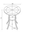 thumbnail image 5 of Powell Franklin Metal and Wood Round Side Accent Table in Pewter, 5 of 5