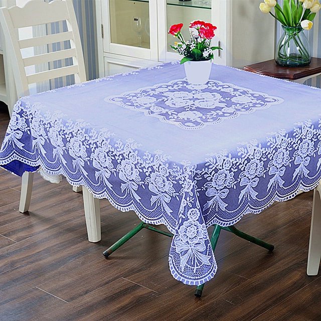 Square Tablecloth Fabric Waterproof Oil-Proof Disposable Mahjong Tablecloth Eight Immortals Table Nordic Household Dining Tablecloth Plastic