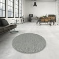thumbnail image 3 of Ahgly Company Indoor Round Contemporary Gray Abstract Area Rugs, 5' Round, 3 of 6