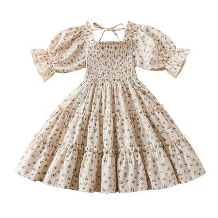 

WuLIQna Toddler Kids Baby Girls Kids Pageant Flower Girl Dresses Little Girls Party Wedding Formal Dresseses Girls Dresses Plaid Birthday Party Dresses