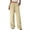 Beige women wide leg trousers with pockets a1, variant on Cagogo Women's Wide Leg Elastic Waist Flowy Trousers with Pockets Casual Loose Long Pants for Summer Beach Party Travel Lounge Palazzo Pants, Dark Gray S