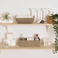 thumbnail image 2 of Wicker Toilet Basket Tank Topper, Toilet Paper Basket for Back of Toilet Tank Top, 3-Section Storage Baskets for Shelves, 2-Pack, 2 of 7