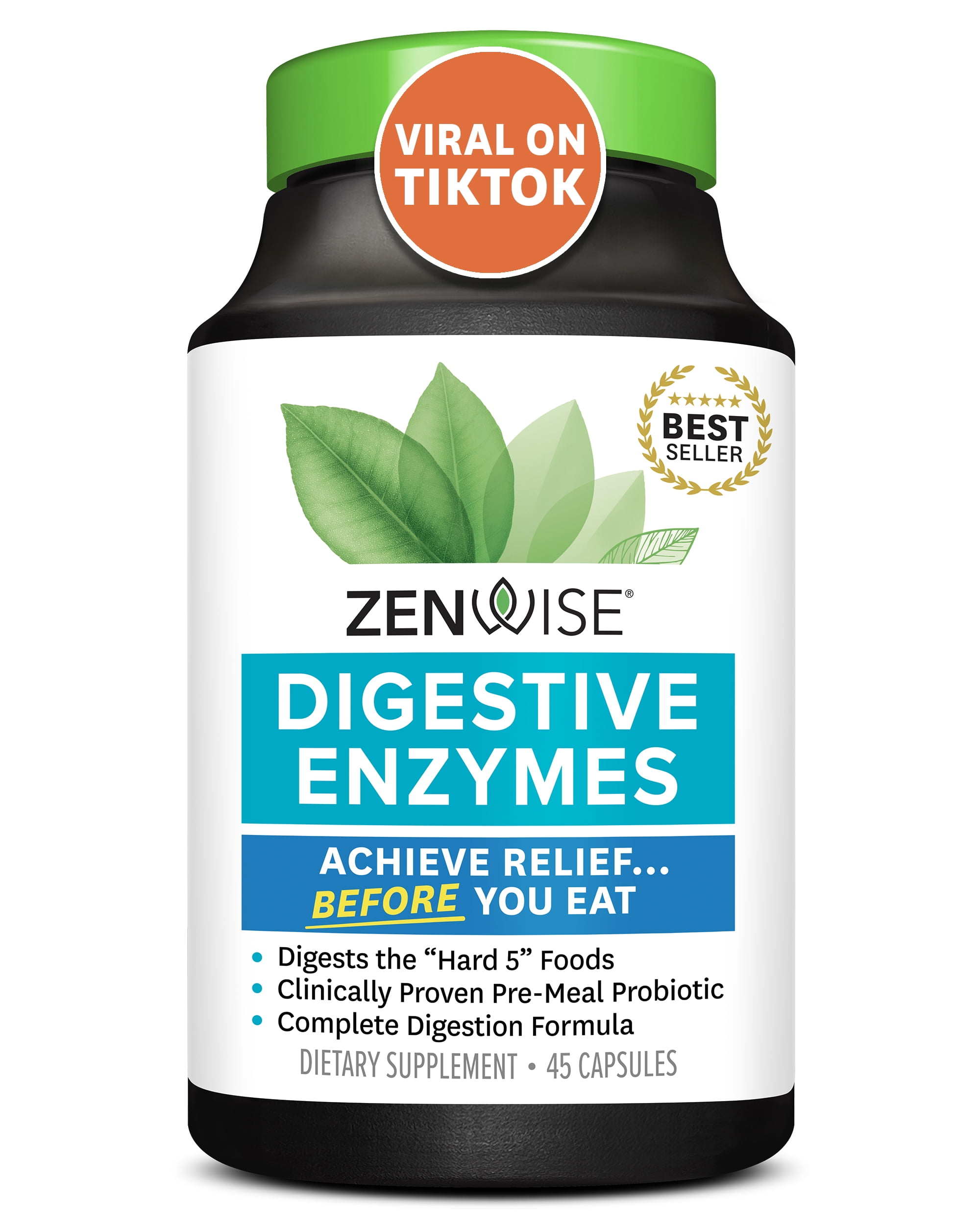 Zenwise Digestive Enzymes with Probiotics and Prebiotics Supplement