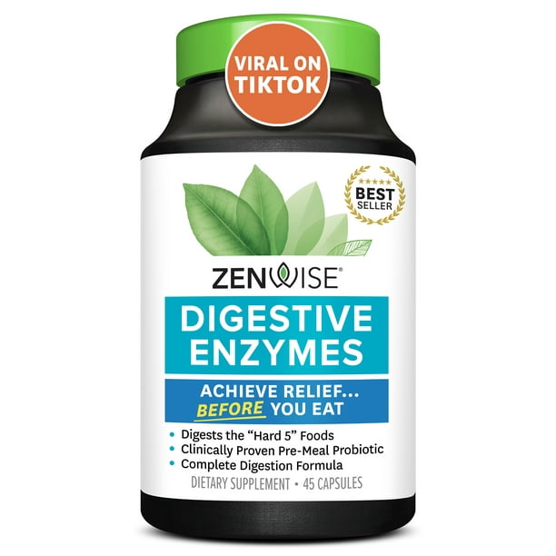 Zenwise Digestive Enzymes with Probiotics and Prebiotics Supplement