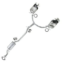 Exhaust Muffler Assembly and Pair of Mufflers Exhaust System Kit Fits 2009-2012 Mazda CX-9 3.7L - Direct Fit