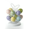 Nifty Easter Egg Carousel - White Powder Coat Finish, Decorative Egg Holder