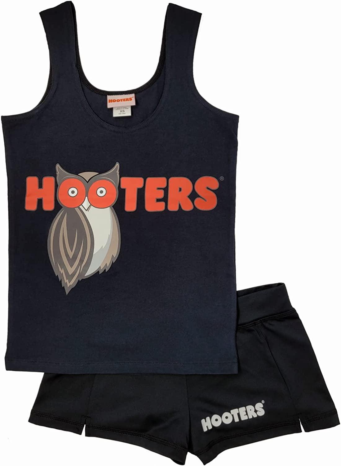 Hooters Outfit for Women Includes White Tank and Orange Short Set  Officially Licensed By Ripple Junction 