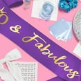 thumbnail image 4 of Customizable Sparkling Letter Shoulder Strap Leather Ribbon 160×9.5cm Hot Stamping Font with Pin for Birthday Graduation Beauty Pageant, 4 of 6