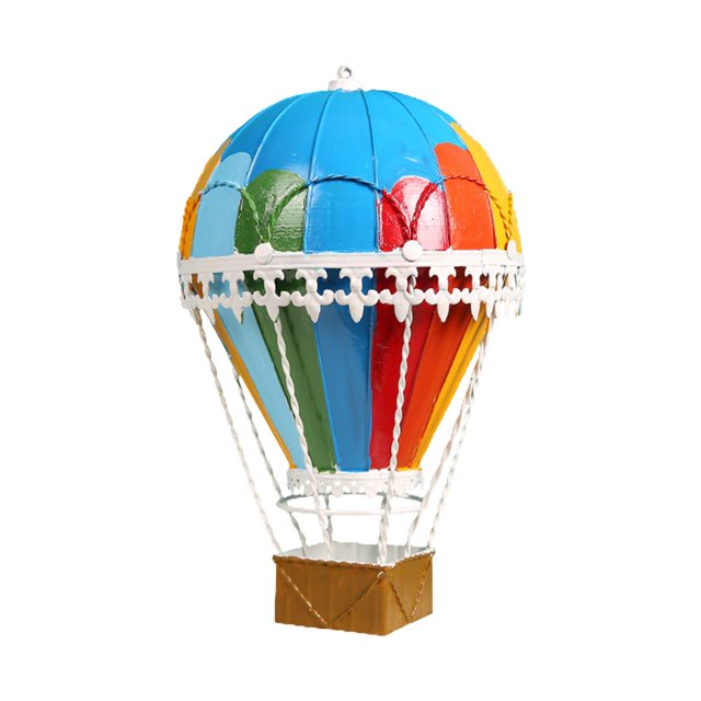 Escultura de globo aerostático Adorno de globo de aire caliente, colgante de puerta de estilo Retro, diseño de escena de apartamento, encanto de fondo para mesa, sala de estar y , Fanmusic Escultura de globo aerostático