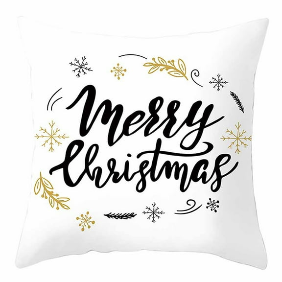 VerPetridure Christmas Peach Skin Pillow Cover Pillow Cover Decor Sofa Cushion Cover Christmas Cotton Linen Throw Pillow Case Cushion Cover Home Sofa Decor