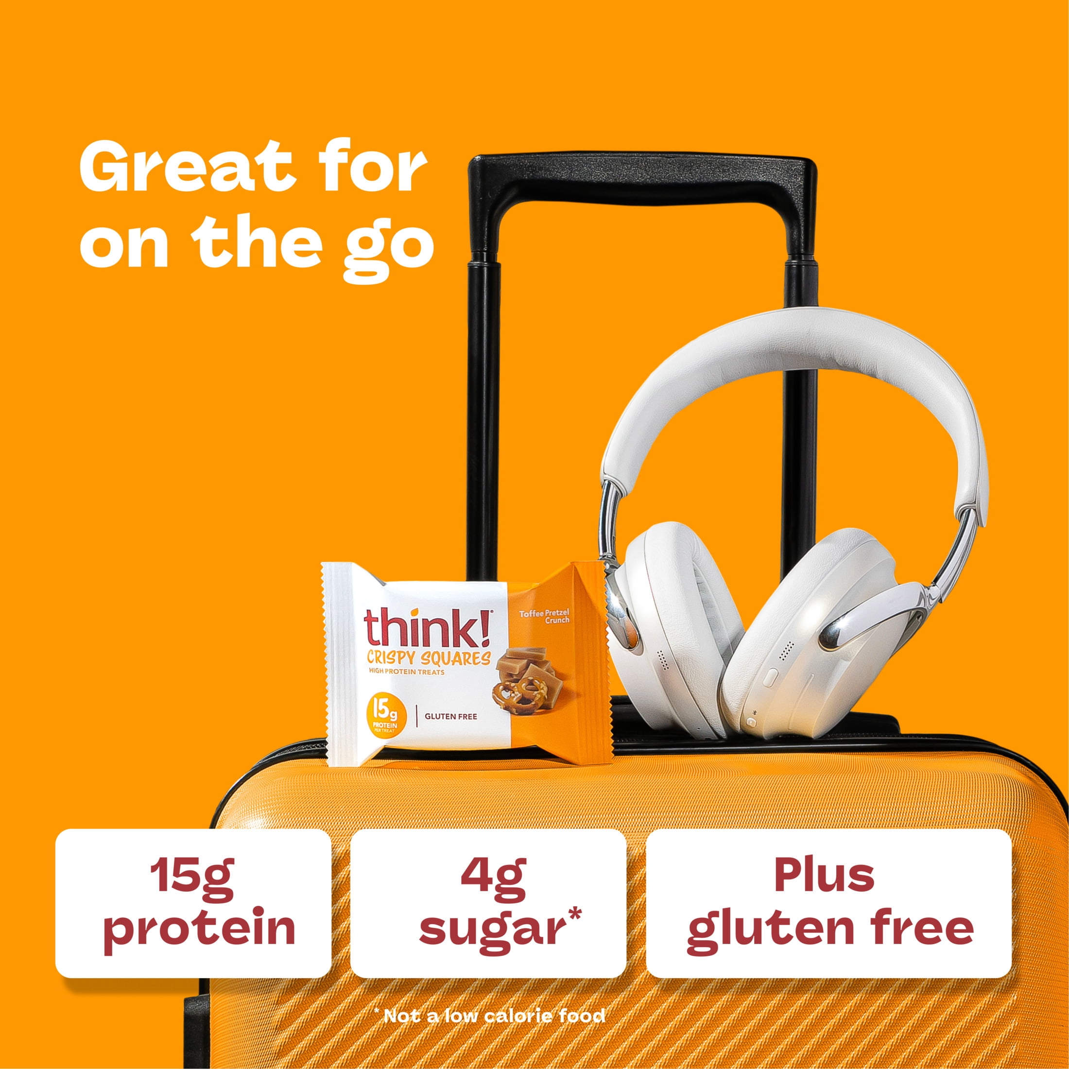 think! High Protein Crispy Squares, Toffee Pretzel Crunch, 4 Count