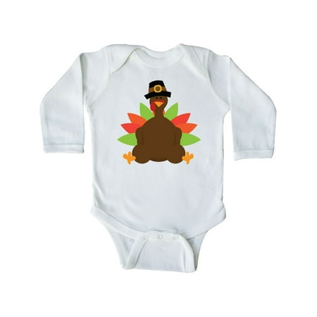 

Inktastic Thanksgiving Pilgrim Turkey Gift Baby Boy or Baby Girl Long Sleeve Bodysuit