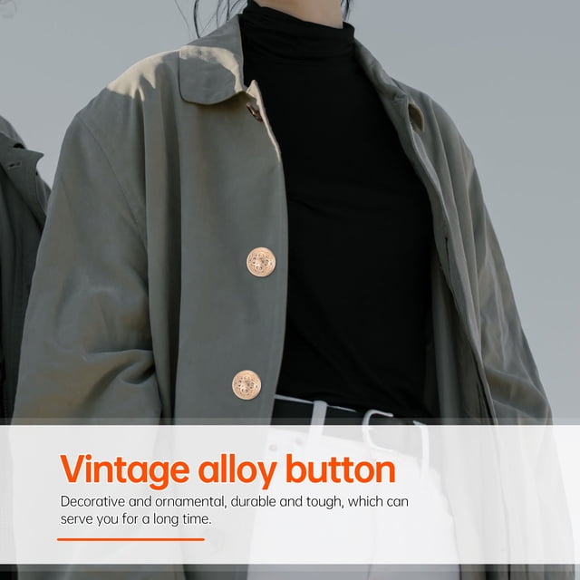 IDEANATEGRATE 50Ud Botones Metálicos De Aleación Retro Dorados Para Accesorios De Vestimenta Y Manualidades