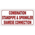 thumbnail image 1 of COMBINATION STANDPIPE & SPRINKLER SIAMESE CONNECTION SIGN (Reflective, Aluminium 6X12), 1 of 3
