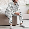 thumbnail image 7 of Daiia Bicycle for Men's Long-Sleeved Pajama Set – Soft & Comfortable Sleepwear Button-Up Pajamas Cozy Lounge Wear-Medium, 7 of 7