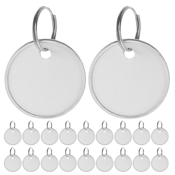 unbranded 80pcs Key Tags with Metal Rings Round Paper Tags DIY Key Identification Tags Multi-Functional Key Tags  for Home Office and Events