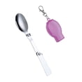 thumbnail image 1 of Bewildely Cubiertos para acampar de acero inoxidable, cubiertos portátiles, lavables, suaves, plegables, para exteriores, vajilla con estuche de Cocina y Comedor Cuchara de 1.2 mm Rosa Bewildely HA075279-02, 1 of 6