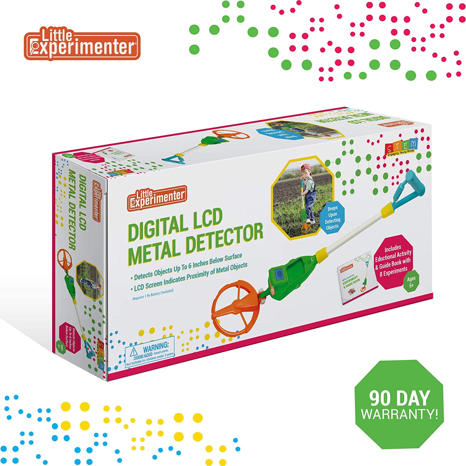 Little Experimenter Child Metal Detector with LCD Screen, Outdoor Activity Toys for Kids