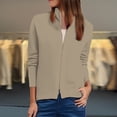 thumbnail image 2 of Bovemsi Cardigan Sweaters for Women Ladies' Casual Fashionable And Back Style Double Zipper Sweater Design Sense Loose Knitted Cardigans Lightweight, 2 of 8
