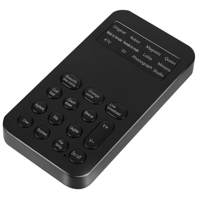 HLONK Voice Changer Mini Sound Effects Machine Computer Sound Card Live Voice Modifier Voice Disguiser Audio Card