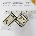 thumbnail image 4 of Yayeee Oven Mitts and Pot Holder Set of 2 Heat Resistant Kitchen Gloves Baking Hot Pad, Stripes Pattern, 4 of 5