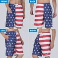 thumbnail image 7 of Men's American Flag Quick-Dry Swim Trunks with Cargo Pocket - Brushed Microfiber Board Shorts for Swimming, Surfing & Beach-7110-10-2XL, 7 of 7