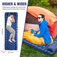 thumbnail image 2 of OCOOKO Inflatable Sleeping Pad - Ultralight Inflatable Sleeping Mat, Ultimate for Camping, Backpacking, Hiking - Airpad, Inflating Bag, Carry Bag, Repair Kit - Compact & Lightweight Air Mattress, 2 of 7