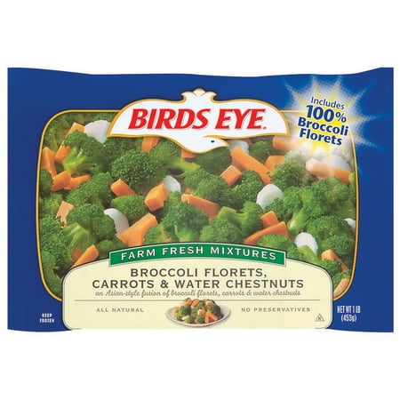 Pinnacle Foods Birds Eye Farm Fresh Mixtures Broccoli Florets, Carrots, Water Chestnuts, 16 oz