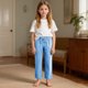 thumbnail image 2 of Pantalones de Pierna Ancha Niños Pantalones Cómodos Sueltos de Cuerda de Pierna Recta con Bolsillos Casual, Pantalones de Pierna Recta, 2 of 9