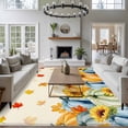 thumbnail image 3 of 5'x7' Area Rugs for Living Room Bedroom, Fall Pumpkins Washable Rug Carpet Runner Indoor Outdoor, Thanksgiving Autumn Maple Leaves Orange Non Slip Floor Mats Area Rug for Kitchen, Nursery, 3 of 8