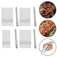 thumbnail image 5 of Brochettes en Acier Inoxydable de Haute Qualité avec Tube de Rangement Outils de Barbecue Extérieur 10 Pcs, 5 of 5