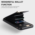 thumbnail image 7 of Feishell for iPhone 7/8/SE 2020/SE 2022 4.7 inch Back Wallet Case with Back Accordion Folding Card Holder,Shockproof Premium PU Leather Button Card Slots Anti-Scratch Phone Case,Black, 7 of 7