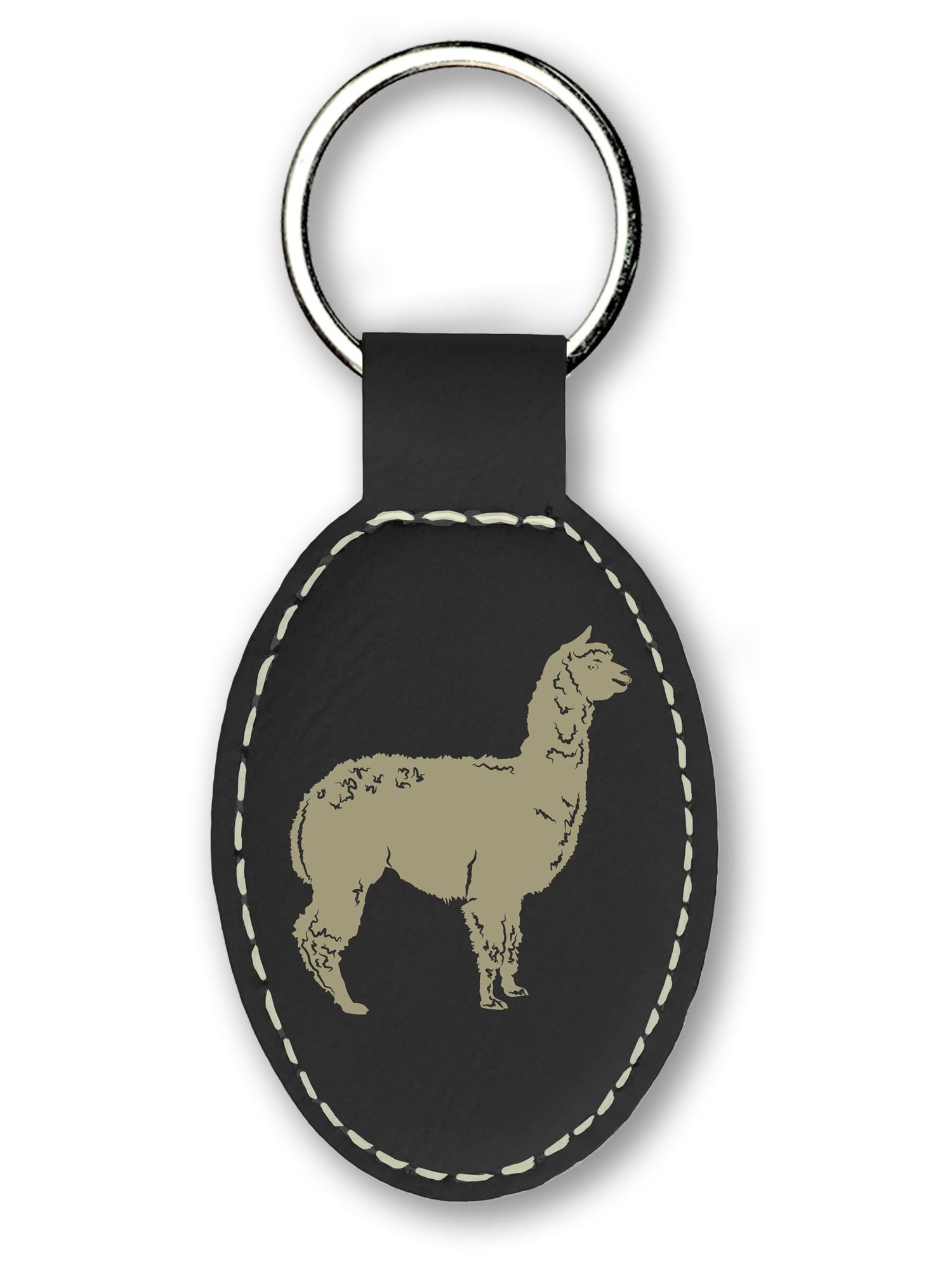 INCT Alpaca Fuzzball Keychain Black