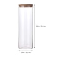 thumbnail image 2 of GOOHOCHY 1Set Multipurpose Transparent Glass Storage Jars for Pantry Organization 10x25cm, 2 of 8