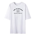thumbnail image 3 of Camiseta para mujer, ropa con cuello redondo, trajes de moda, regalo, camisetas de manga corta, camiseta básica para el trabajo, Camping, viajes, uso Blanco, 3 of 8