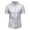 Silver, variant on WREESH Men's Slim Short Sleeve Shirt Casual Sports Top with Graphic Prints Summer Button Up Half Sleeve T-Shirt for Men Gold